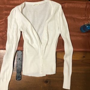 White cardigan